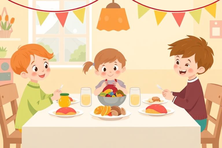 Gesunde Neujahrsvorsätze: Essen mit Kindern besprechen