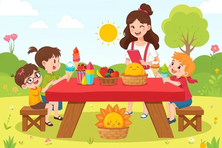 Tischsprüche für den Sommer: Sonne, Eis und Picknick