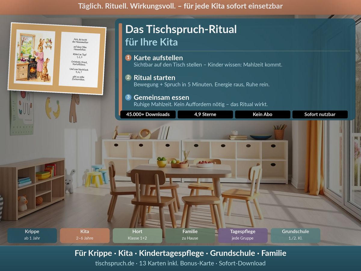 Jahreskompass im Kita-Kontext: Karte am Esstisch