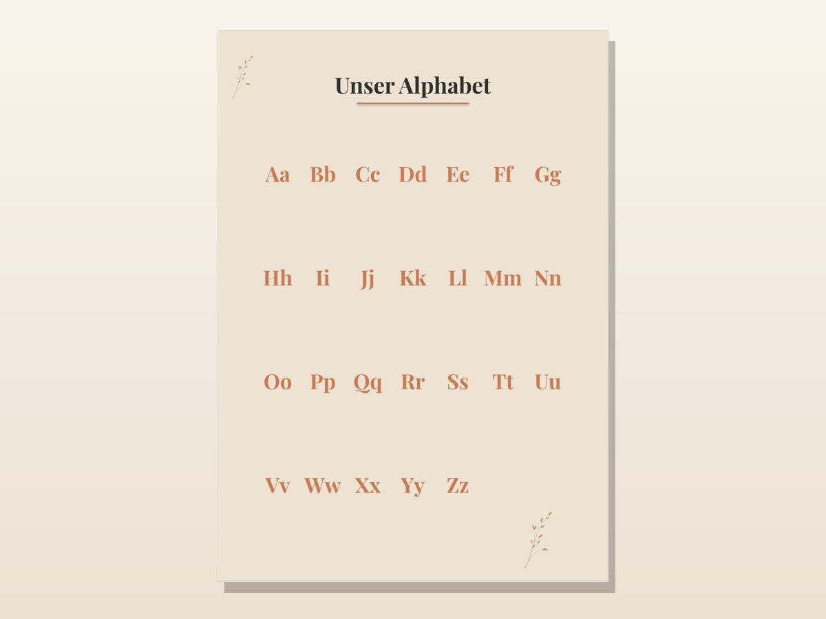 Modulares Klassenzimmer-Set – Poster Alphabet