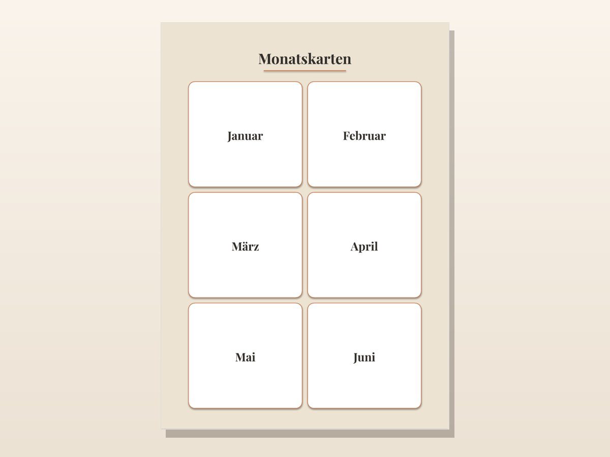 Modulares Klassenzimmer-Set – Monatskarten